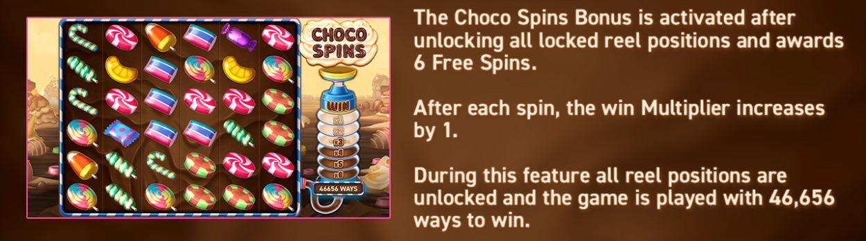 Choco Reels Slot Choco Spins Bonus Feature
