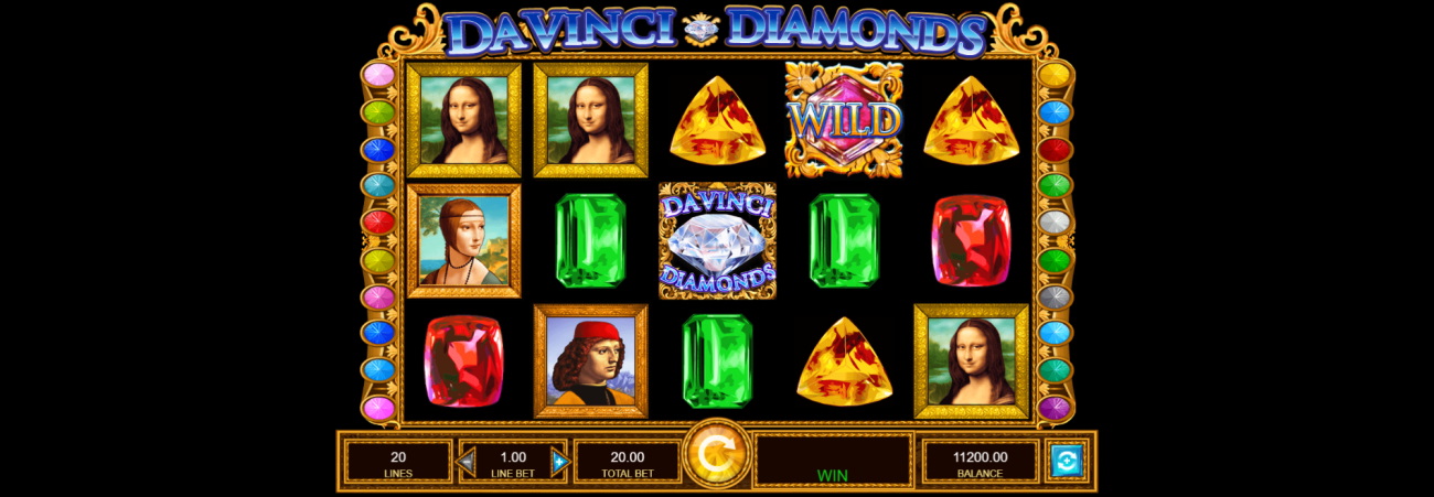 Da Vinci Diamonds Slot Look & Feel