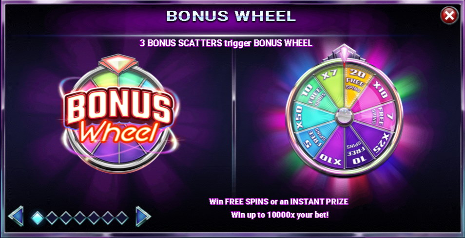 Disco Diamonds Slot Bonus Wheel Feature