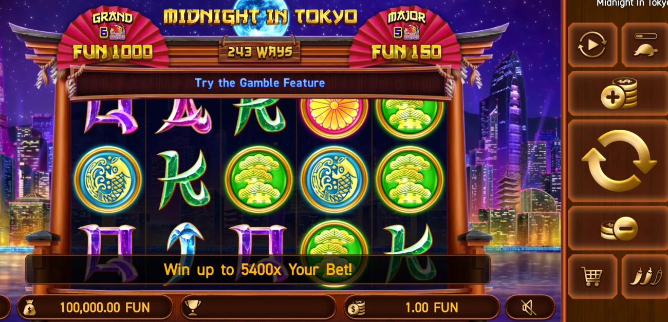 Midnight in Tokyo Slot Look & Feel