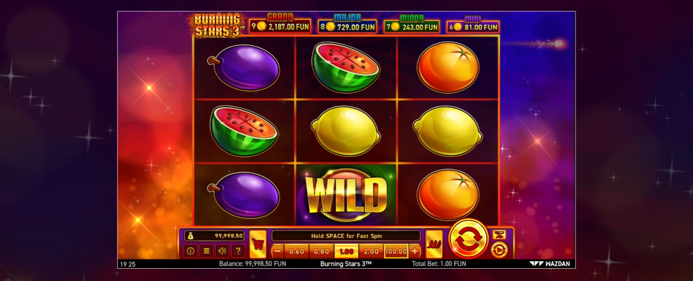 Burning Stars Slot Look & Feel