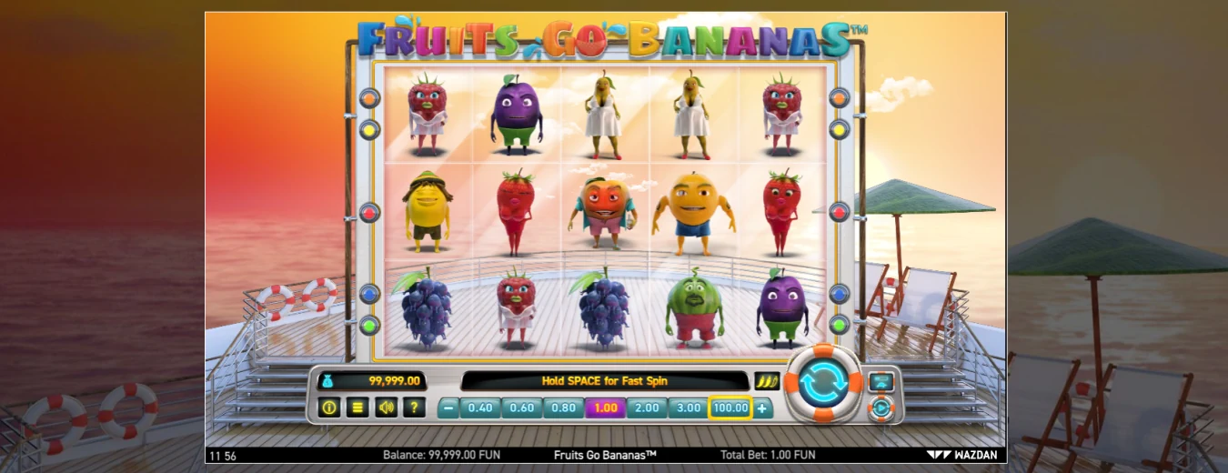 Fruits go Bananas Slot Look & Feel