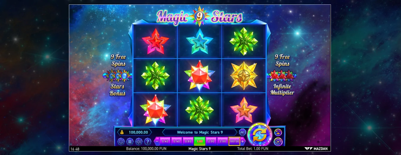 Magic Stars 9 Slot Look & Feel